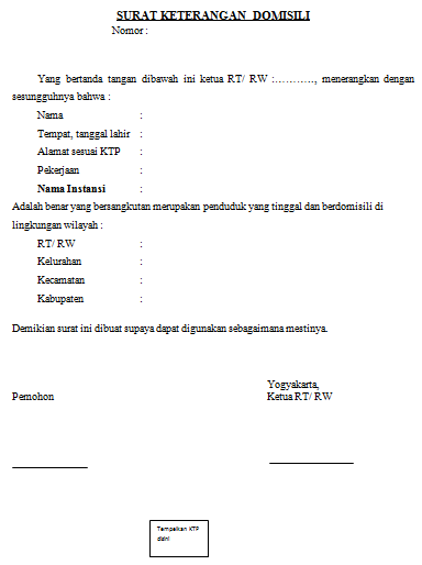 Detail Surat Keterangan Domisili Rt Rw Nomer 35