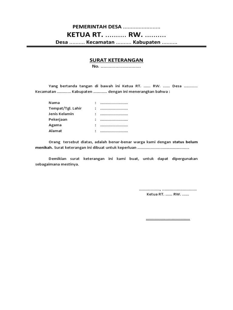 Detail Surat Keterangan Duda Nomer 17