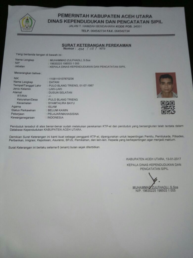 Detail Surat Keterangan E Ktp Nomer 3