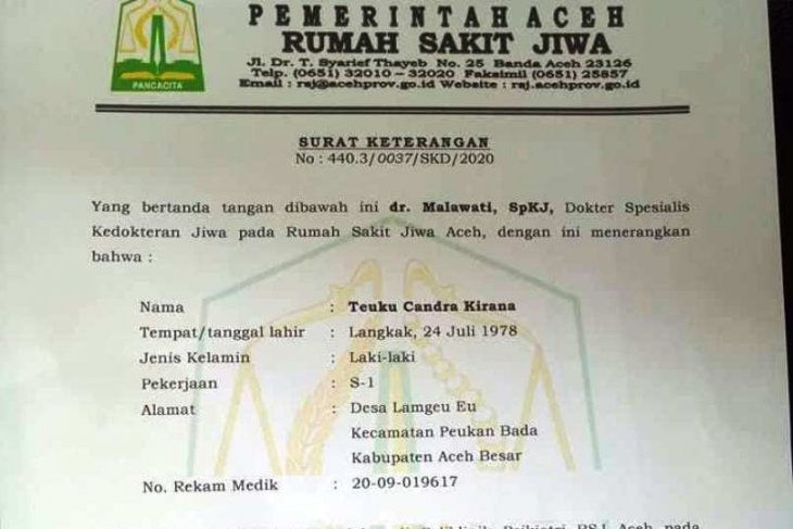 Detail Surat Keterangan Gangguan Jiwa Nomer 3