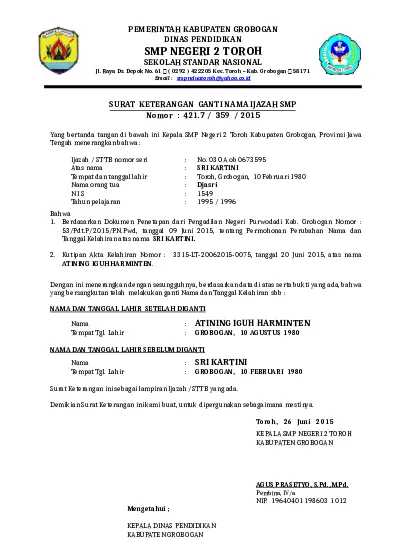 Detail Surat Keterangan Ijazah Nomer 25