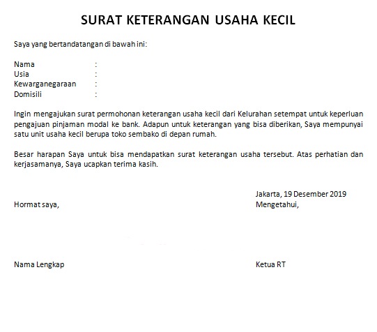 Detail Surat Keterangan Izin Usaha Dari Desa Nomer 26