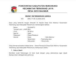 Detail Surat Keterangan Izin Usaha Dari Desa Nomer 45