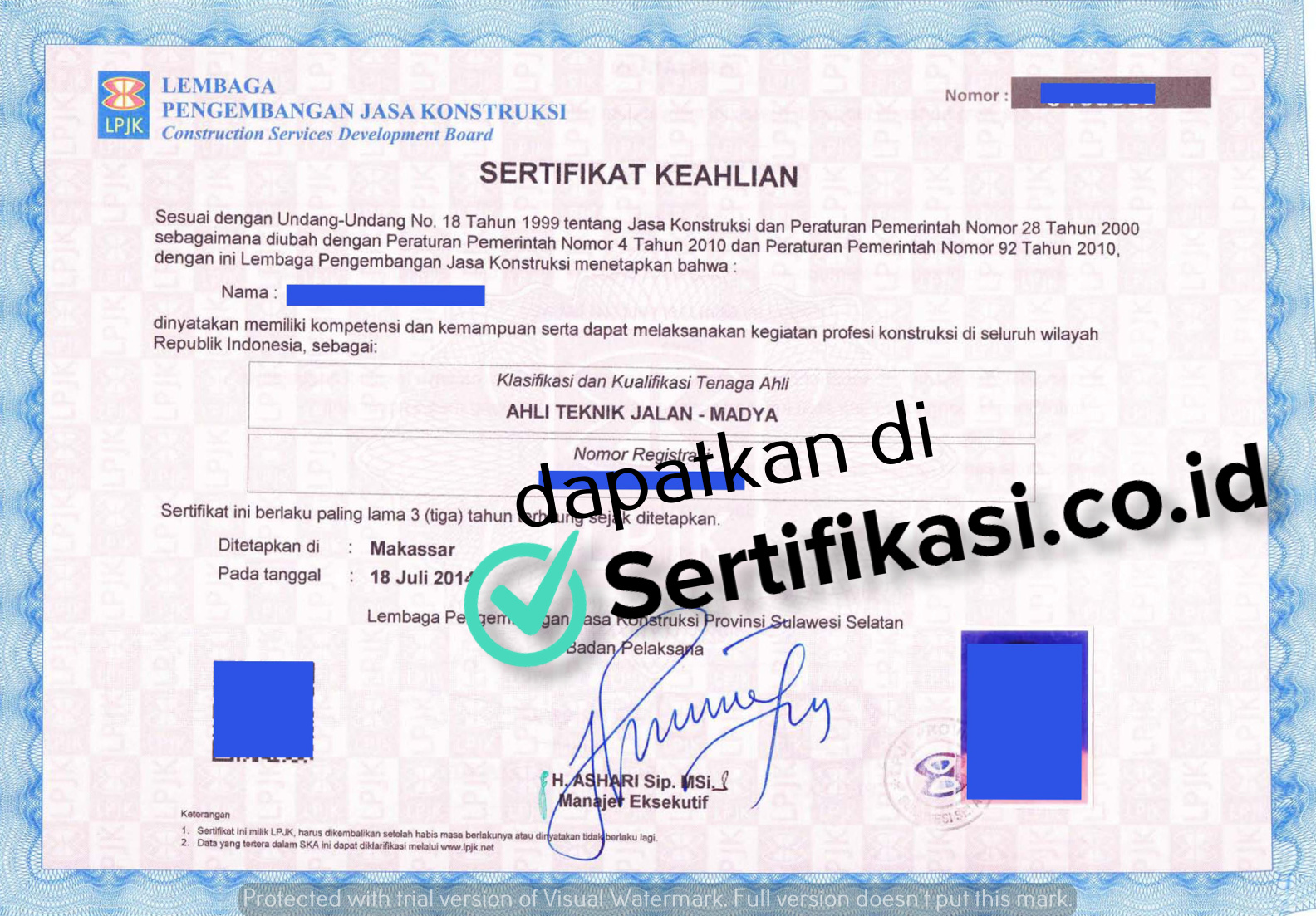 Detail Surat Keterangan Keahlian Nomer 11