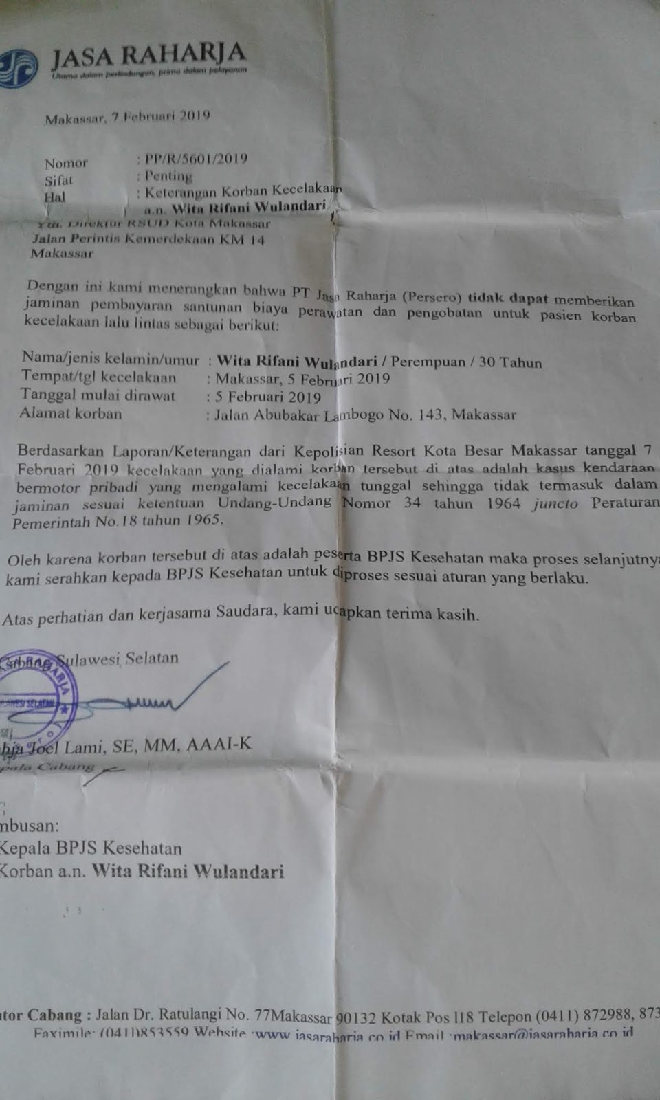 Detail Surat Keterangan Kecelakaan Nomer 13