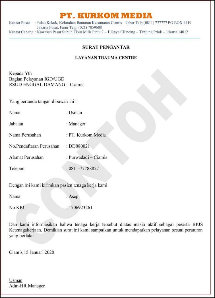 Detail Surat Keterangan Kecelakaan Nomer 21