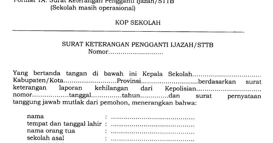 Detail Surat Keterangan Kehilangan Ijazah Nomer 49