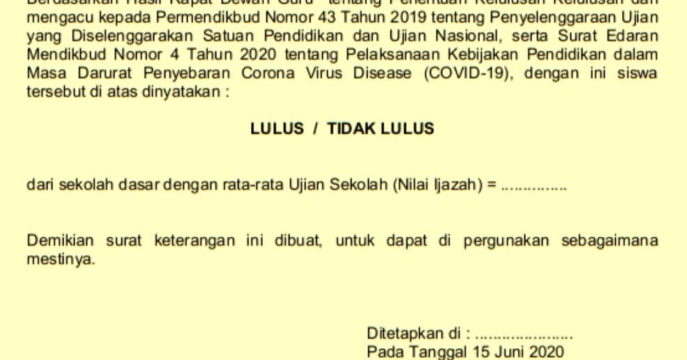 Detail Surat Keterangan Kelulusan Nomer 45