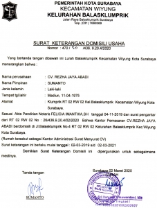 Detail Surat Keterangan Kelurahan Nomer 39