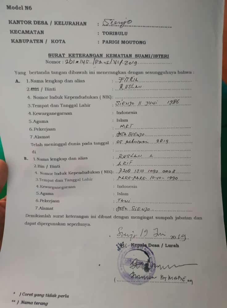 Detail Surat Keterangan Kematian Dari Desa Nomer 28