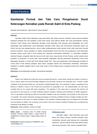 Detail Surat Keterangan Kematian Dari Rumah Sakit Nomer 37