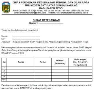 Detail Surat Keterangan Kepala Sekolah Nomer 36