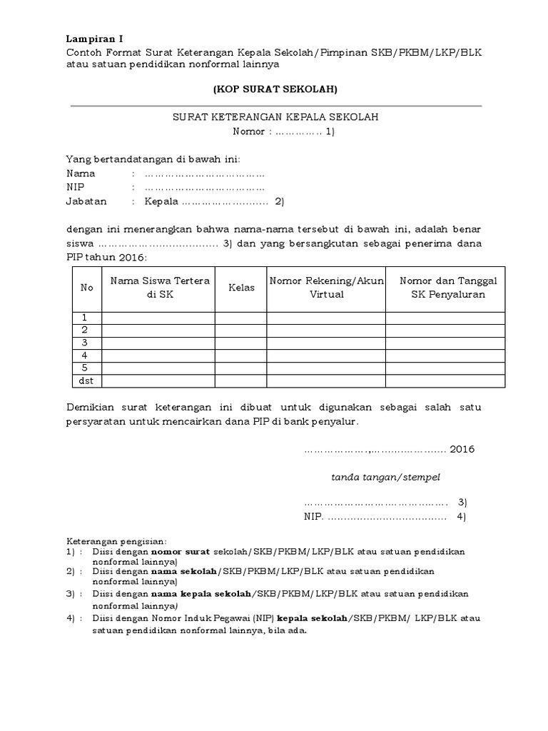 Detail Surat Keterangan Kepala Sekolah Nomer 43