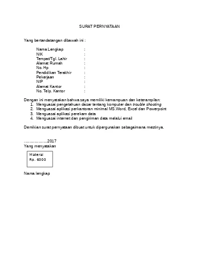 Detail Surat Keterangan Keterampilan Nomer 10