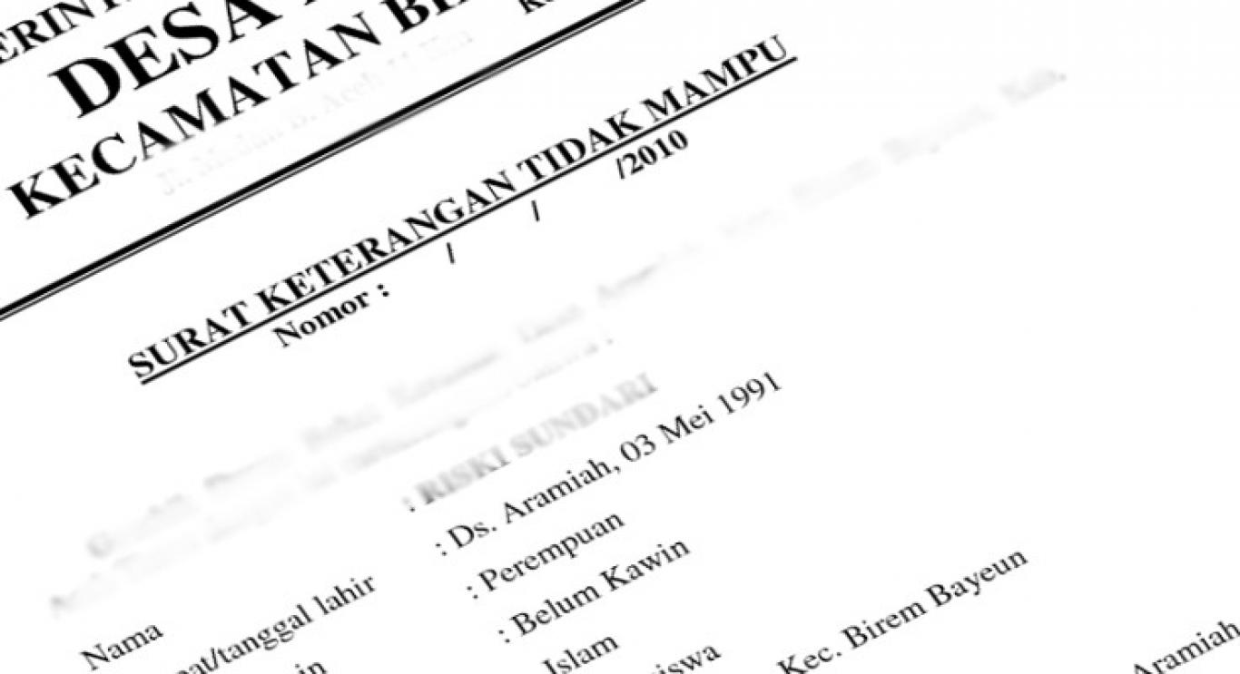 Detail Surat Keterangan Kurang Mampu Nomer 25