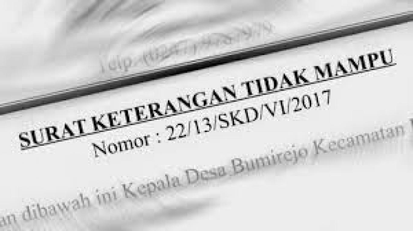 Detail Surat Keterangan Kurang Mampu Nomer 43