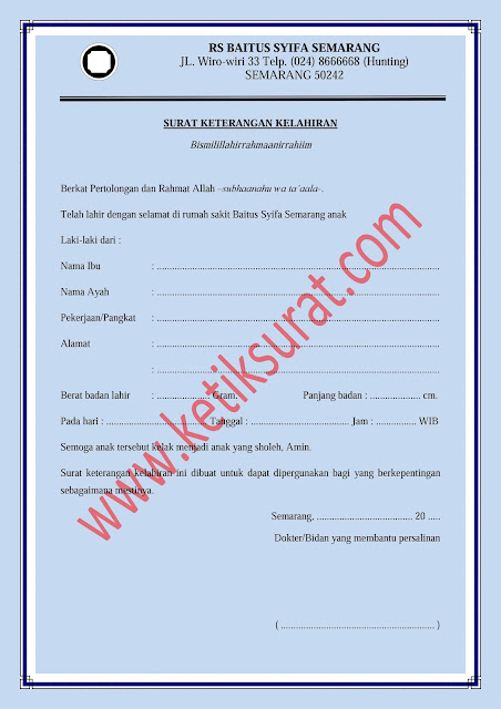 Surat Keterangan Lahir Dari Rs - KibrisPDR