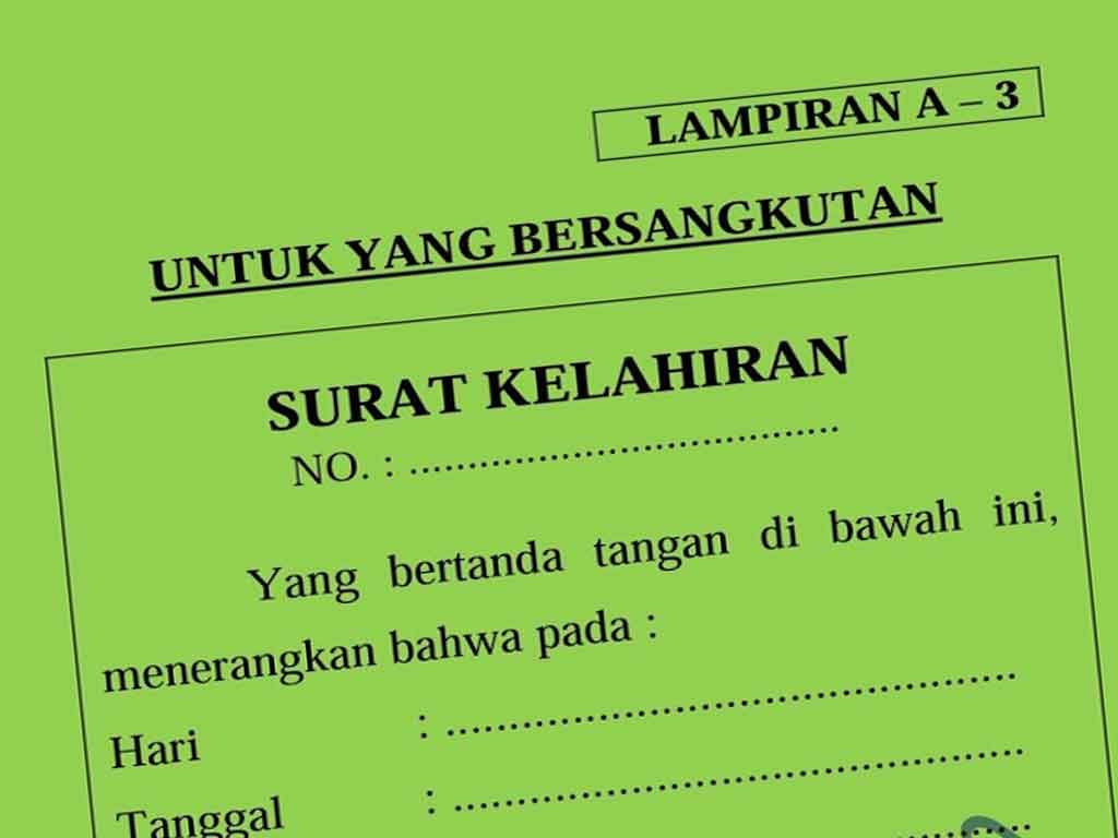 Detail Surat Keterangan Lahir Dari Rs Nomer 22