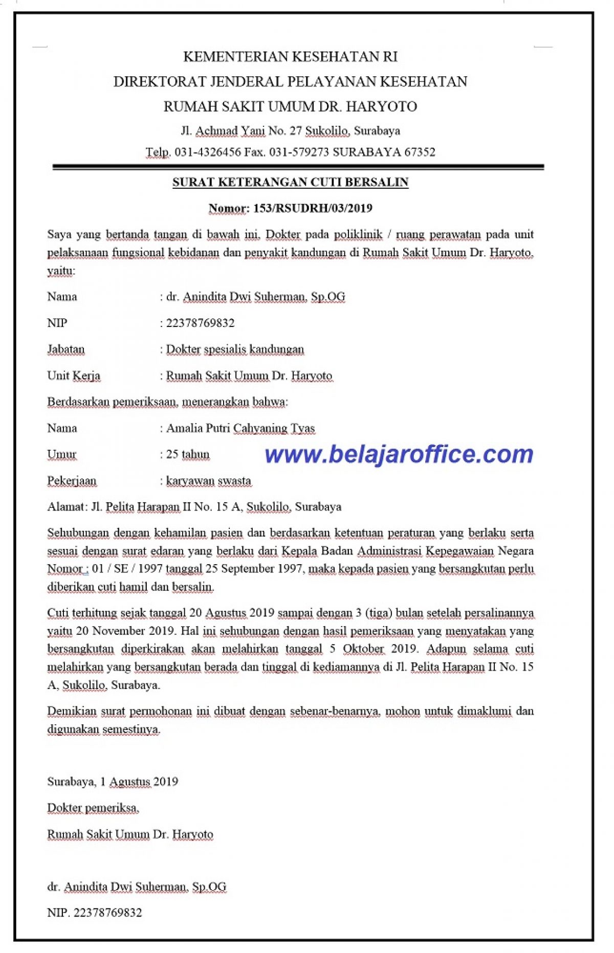 Detail Surat Keterangan Lahir Dari Rs Nomer 32