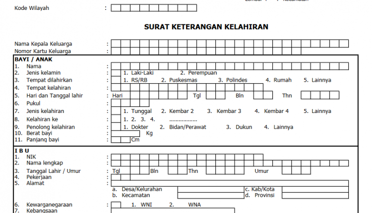 Detail Surat Keterangan Lahir Dari Rs Nomer 33