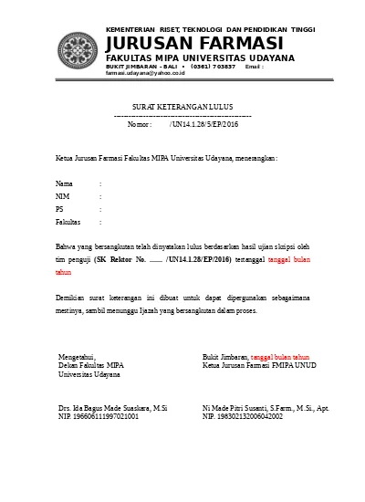 Detail Surat Keterangan Lulus Nomer 38