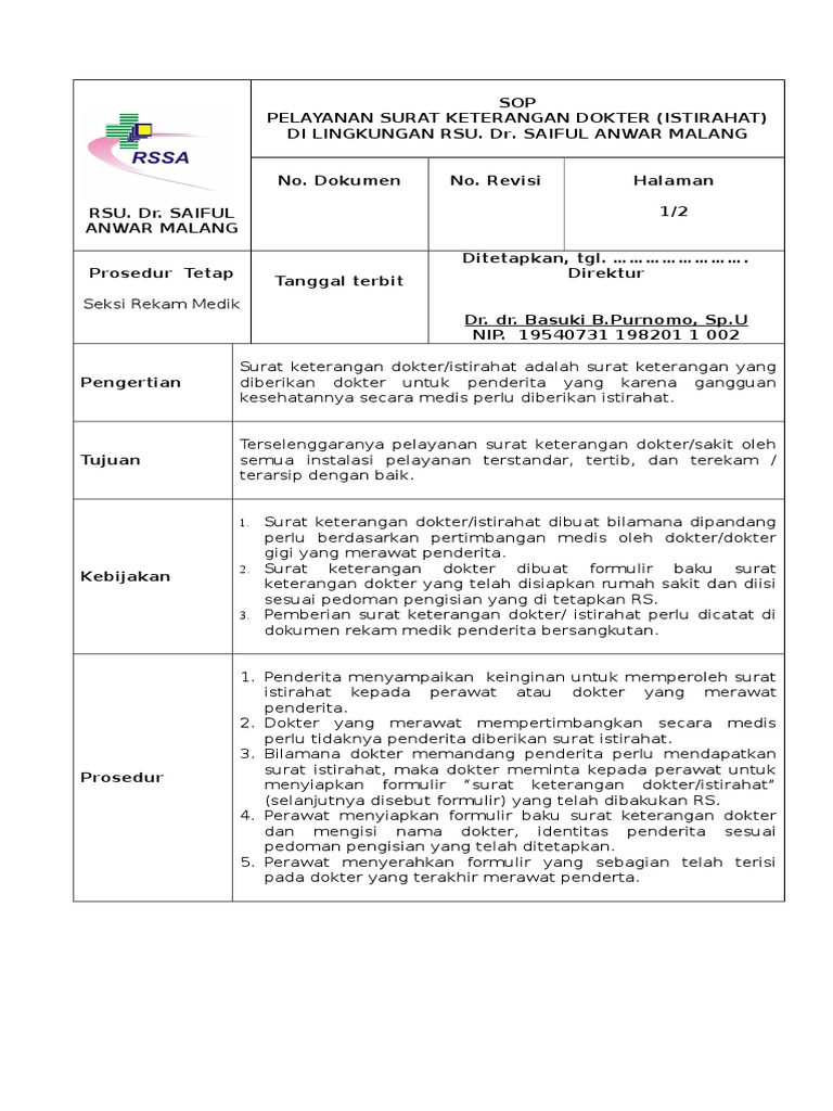 Detail Surat Keterangan Medis Nomer 14