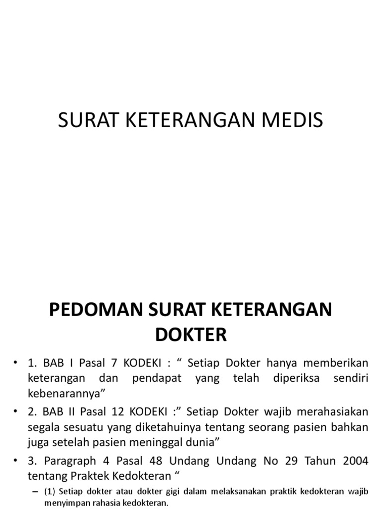 Detail Surat Keterangan Medis Nomer 17