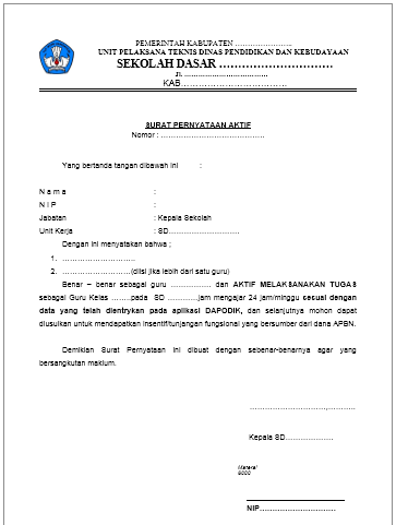 Detail Surat Keterangan Mengajar Dari Kepala Sekolah Nomer 40