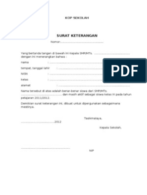 Detail Surat Keterangan Nisn Nomer 16