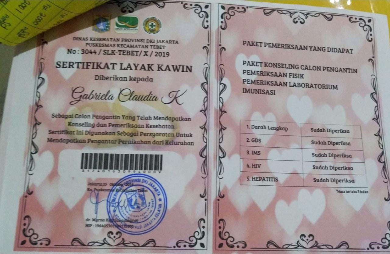 Detail Surat Keterangan Numpang Nikah Nomer 43