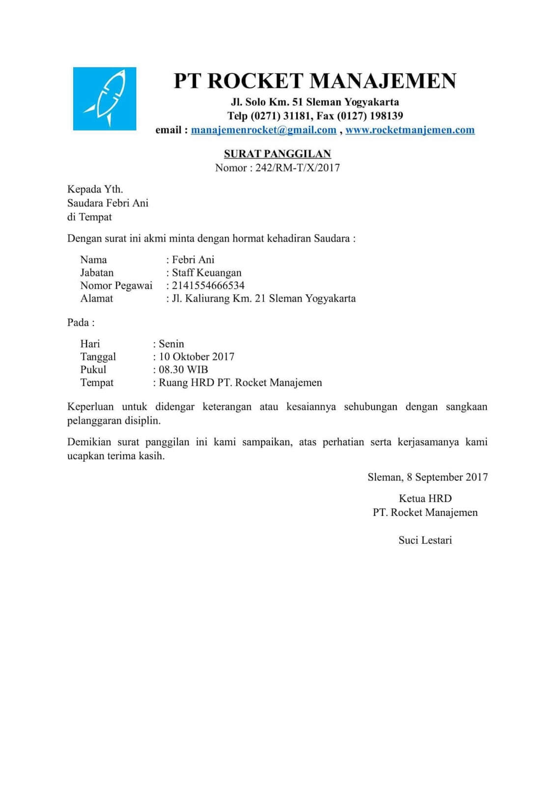 Detail Surat Keterangan Pegawai Nomer 9