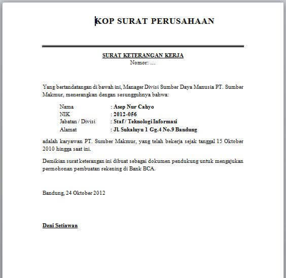 Detail Surat Keterangan Pegawai Nomer 17