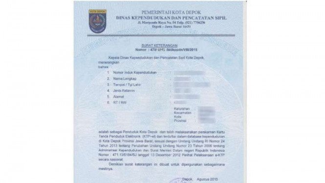 Detail Surat Keterangan Pengganti Ktp Elektronik Nomer 25