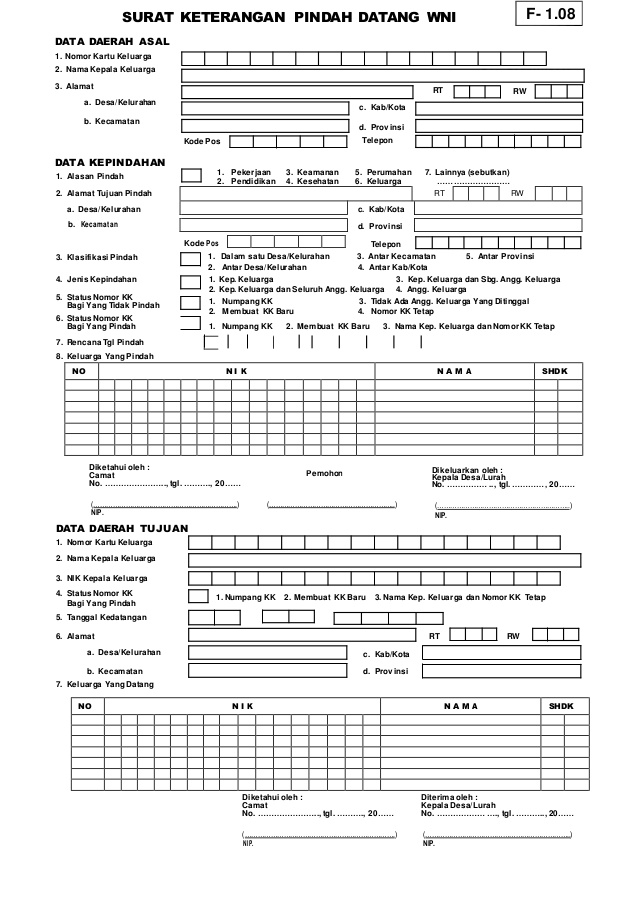 Detail Surat Keterangan Pindah Datang Nomer 13