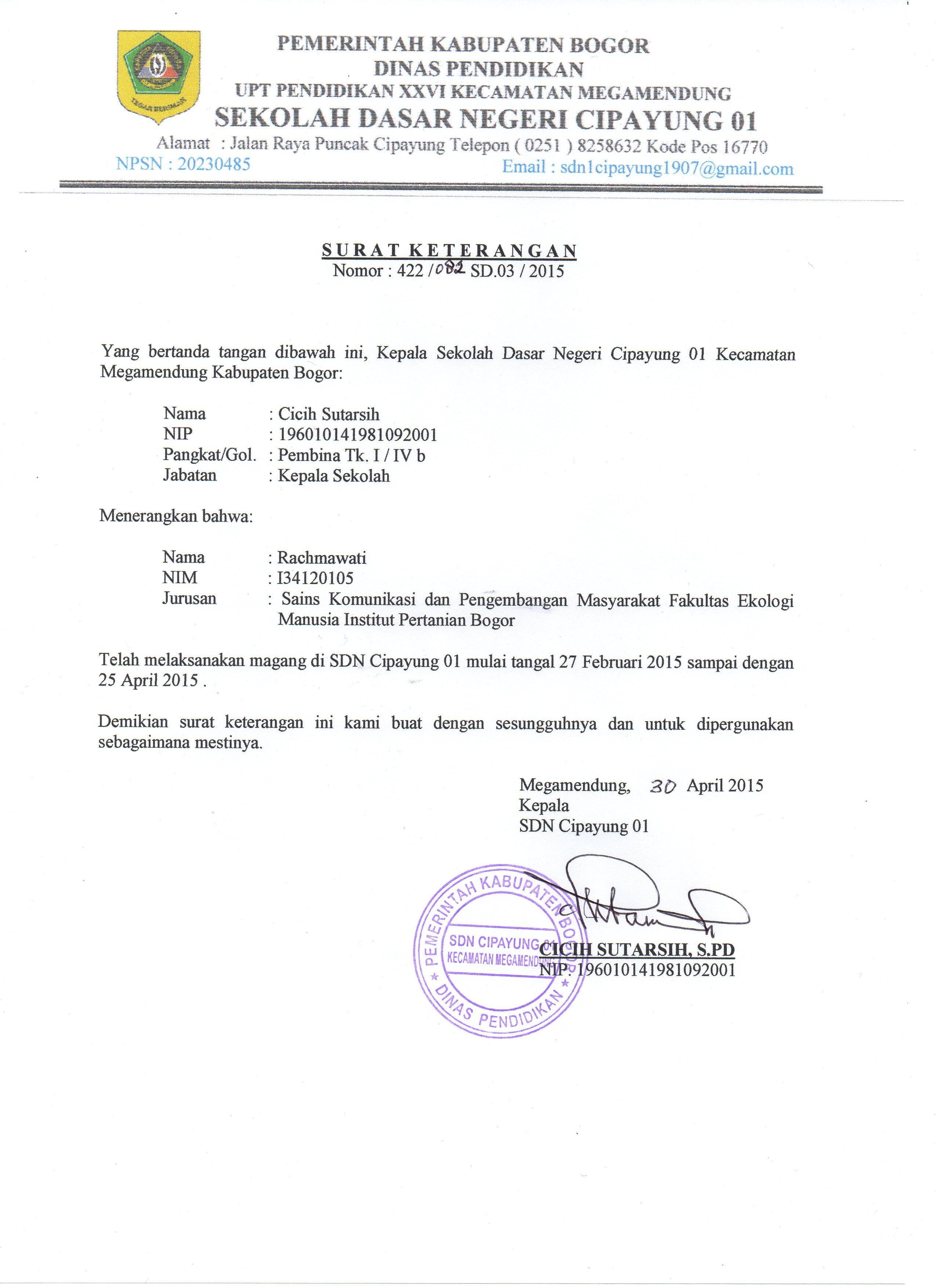 Detail Surat Keterangan Pkl Nomer 21