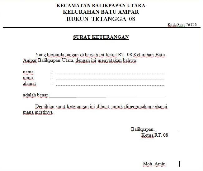 Detail Surat Keterangan Rt Nomer 29