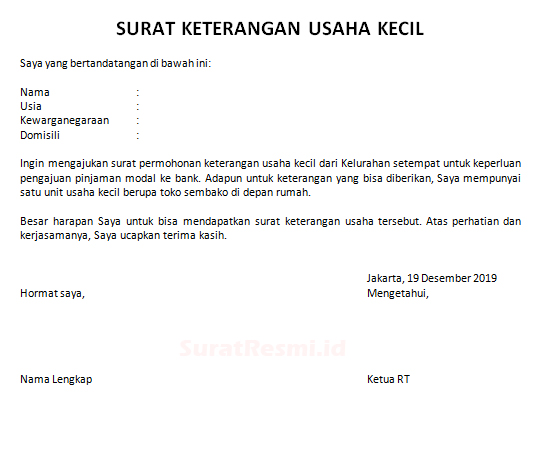 Detail Surat Keterangan Rt Nomer 44