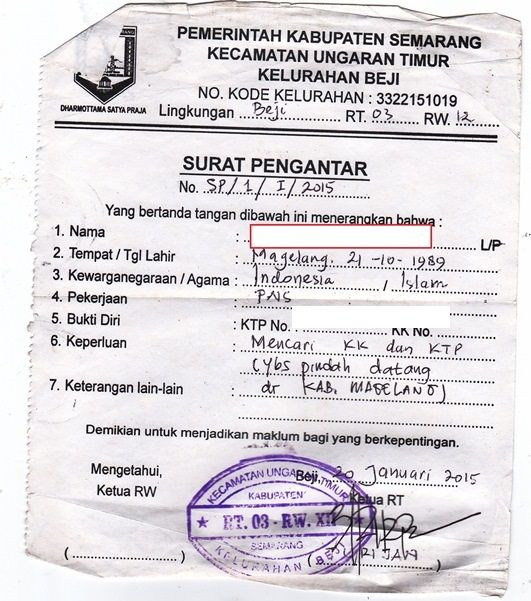 Detail Surat Keterangan Rt Rw Nomer 32