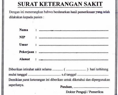 Detail Surat Keterangan Sakit Nomer 8