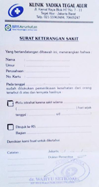 Detail Surat Keterangan Sakit Dari Klinik Nomer 15