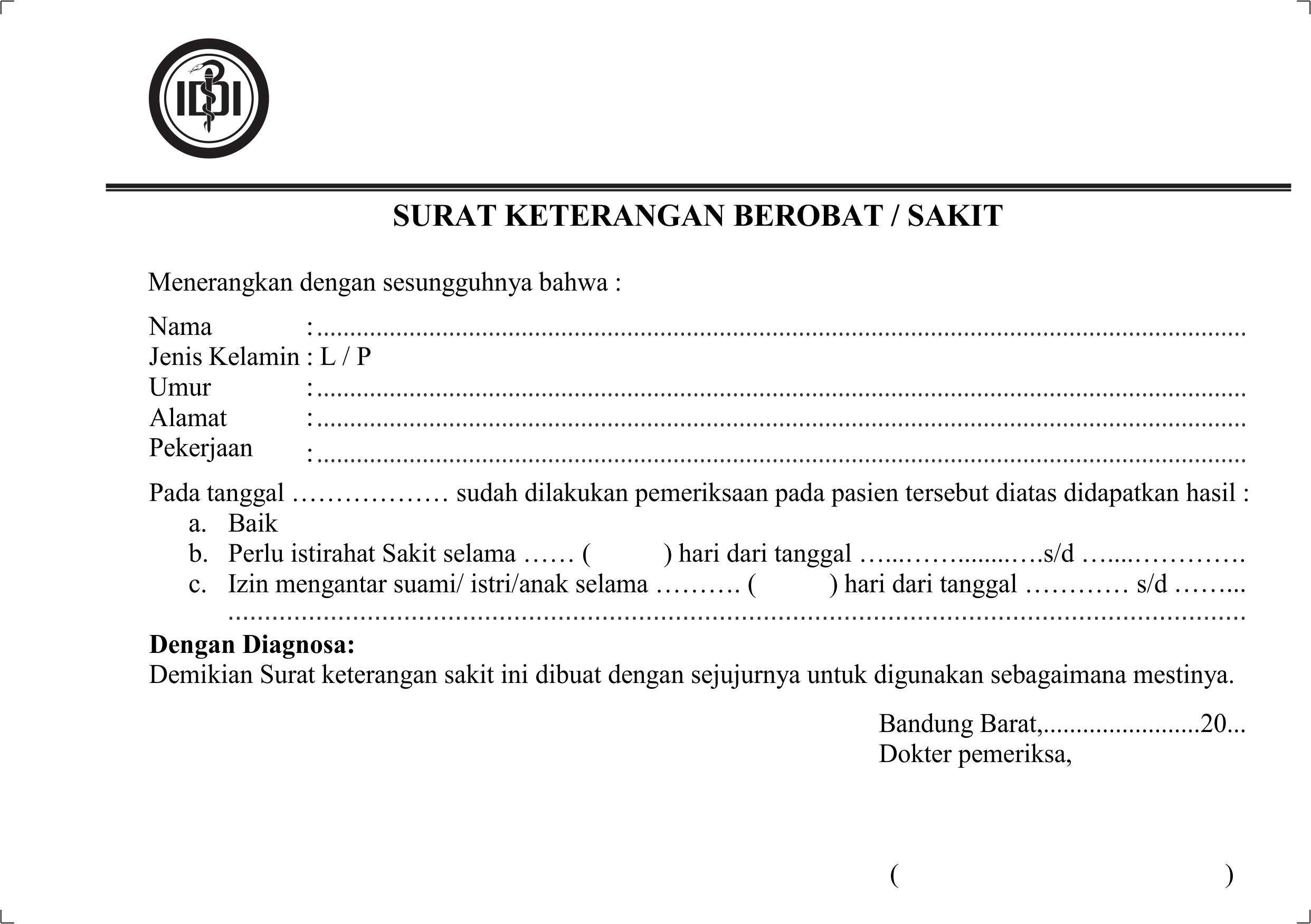 Detail Surat Keterangan Sakit Dari Puskesmas Nomer 40