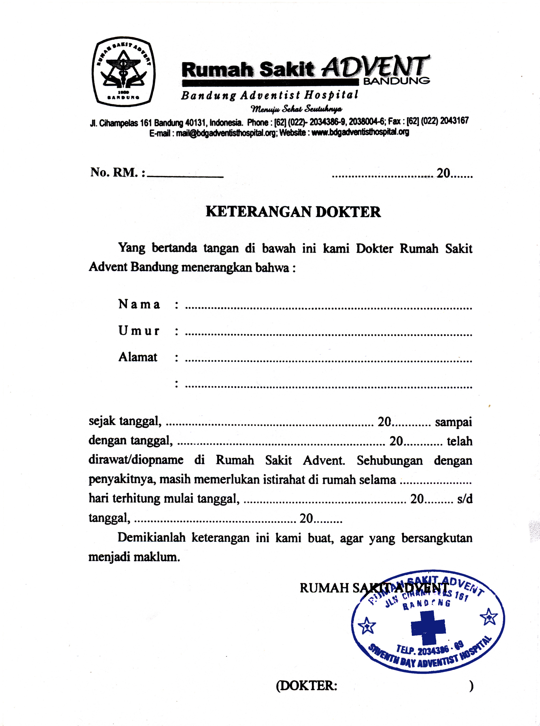 Detail Surat Keterangan Sakit Surabaya Nomer 11