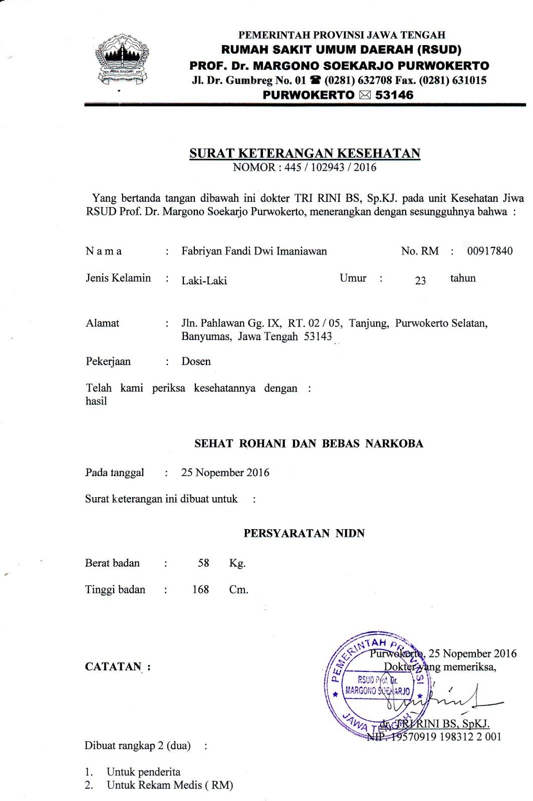 Detail Surat Keterangan Sehat Dan Tidak Buta Warna Nomer 38