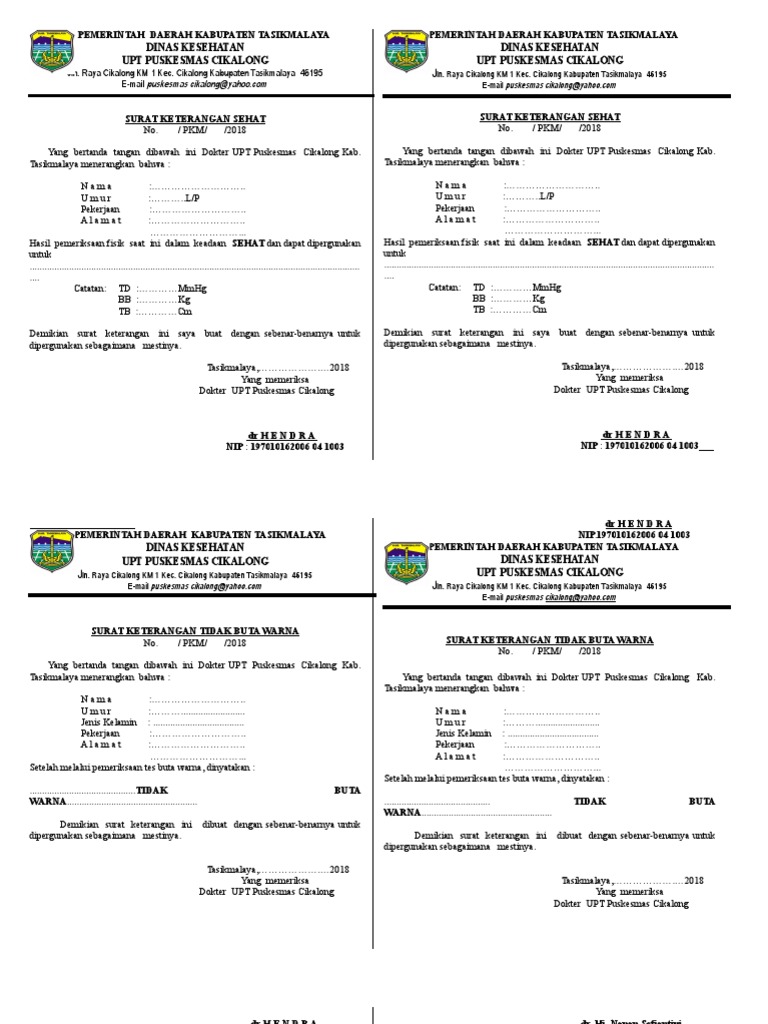 Detail Surat Keterangan Sehat Dan Tidak Buta Warna Nomer 5