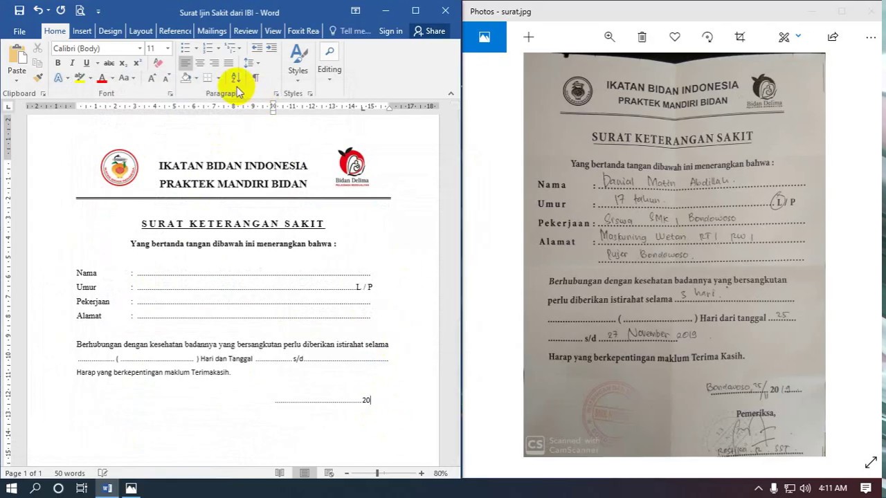 Detail Surat Keterangan Sehat Dari Bidan Nomer 11