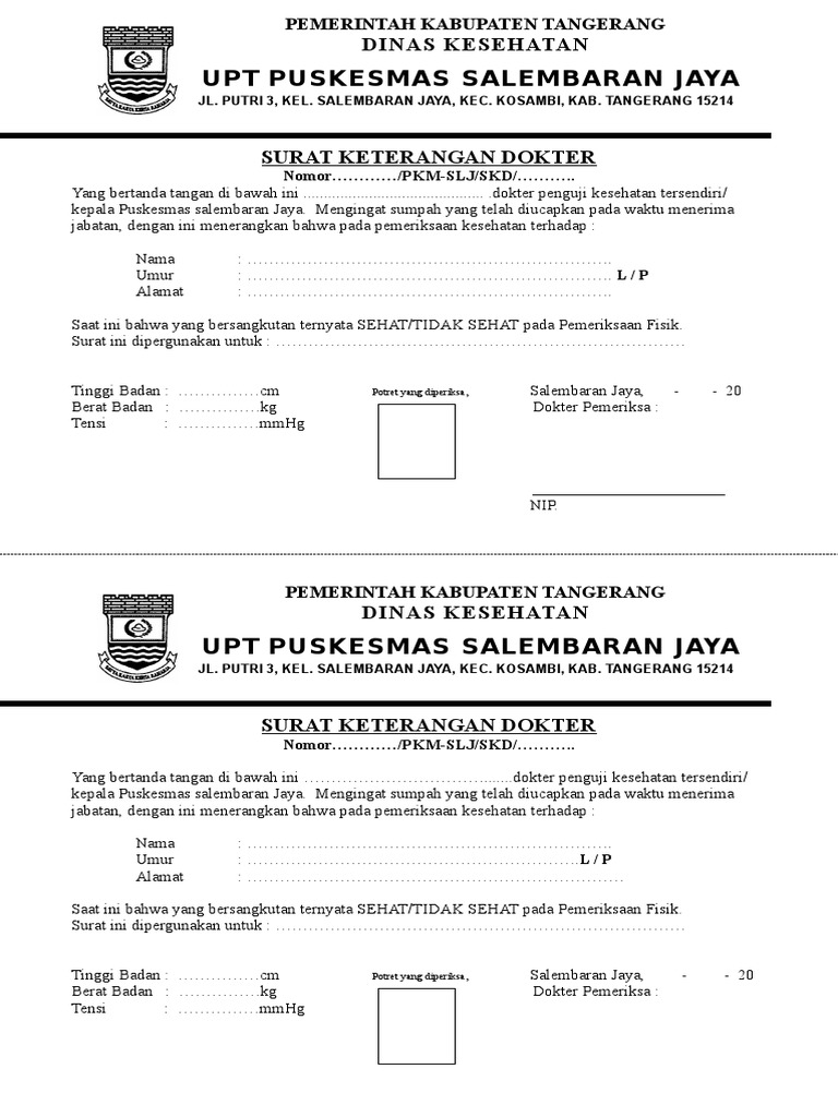 Detail Surat Keterangan Sehat Dari Dokter Pemerintah Nomer 31