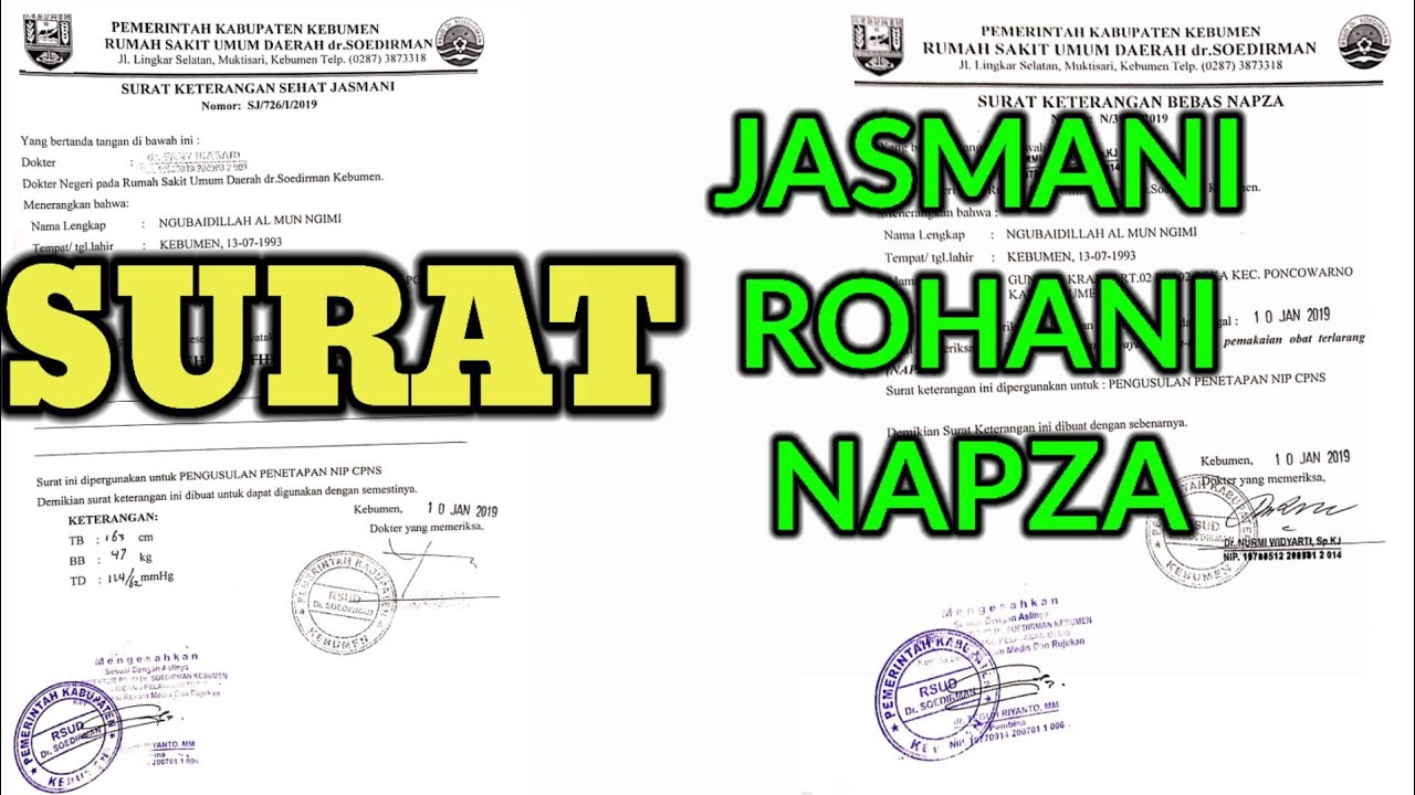 Detail Surat Keterangan Sehat Jasmani Dan Rohani Nomer 7