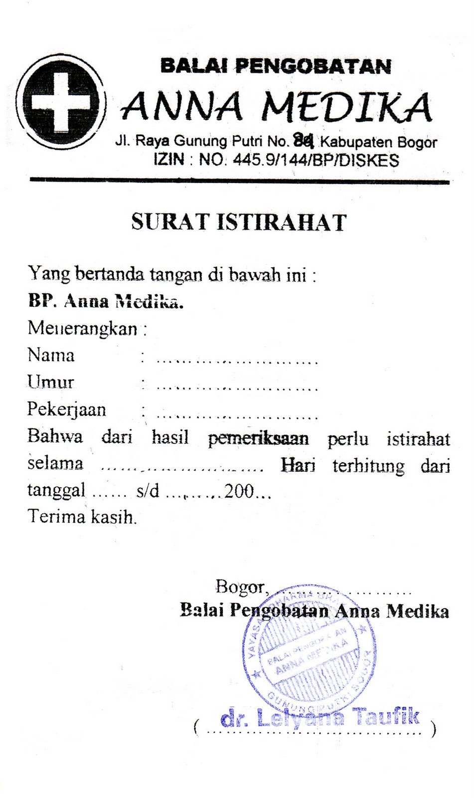 Detail Surat Keterangan Sehat Surabaya Nomer 18