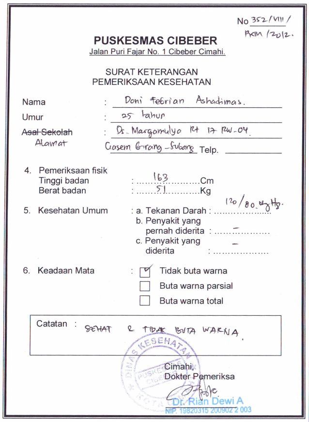 Detail Surat Keterangan Sehat Word Nomer 17