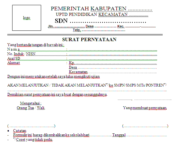 Detail Surat Keterangan Sekolah Smp Nomer 29